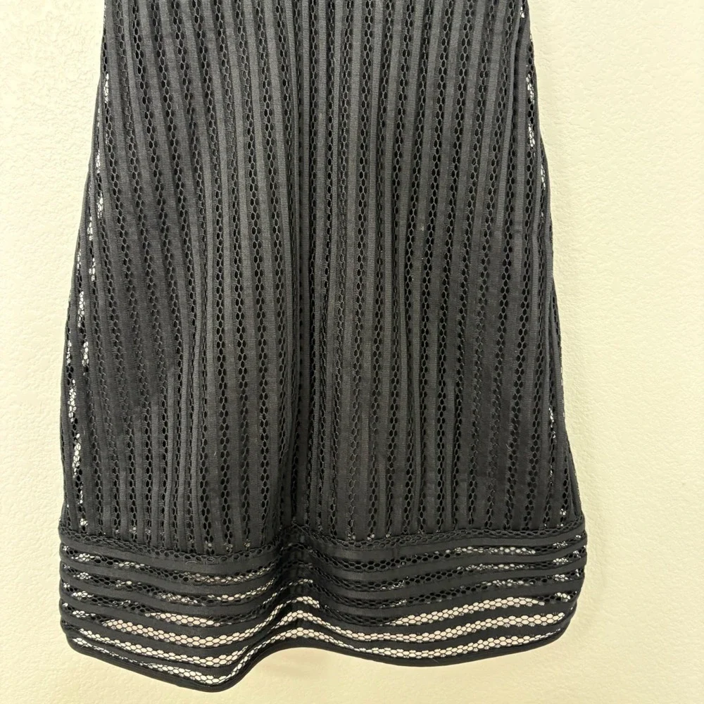 J. Crew Black V Neck Sleeveless Sheath Lace Sheer Overlay Dress‎ Size 00